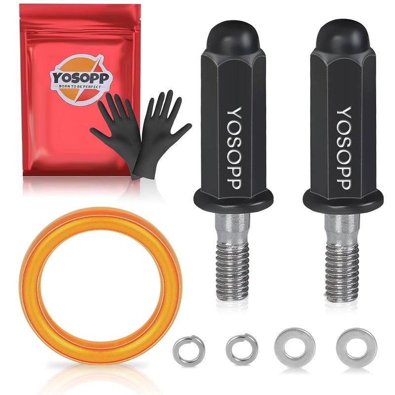 YOSOPP GY6 Exhaust Bolt Nuts for 50cc 70cc 90cc - Black, 110cc 125cc 150cc Scooters ATVs GMB139 Engine Moped Quad 4 Wheeler Dune Buggy Go Karts - Taotao Sunl Coolster - Jonway Roketa Sandrail - Image 1